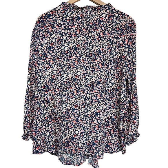 Mason & Belle Womens Floral Blouse Size 1X V-Neck Fall Autumn - Picture 2 of 7